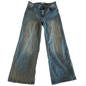 Fire & Rain Jeans Size 13‎ High Rise Wide Leg Barrel Stretch Denim Grunge Pants